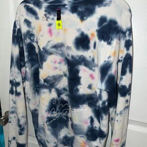 Nike Blue and White Tie-Dye Sweatshirt